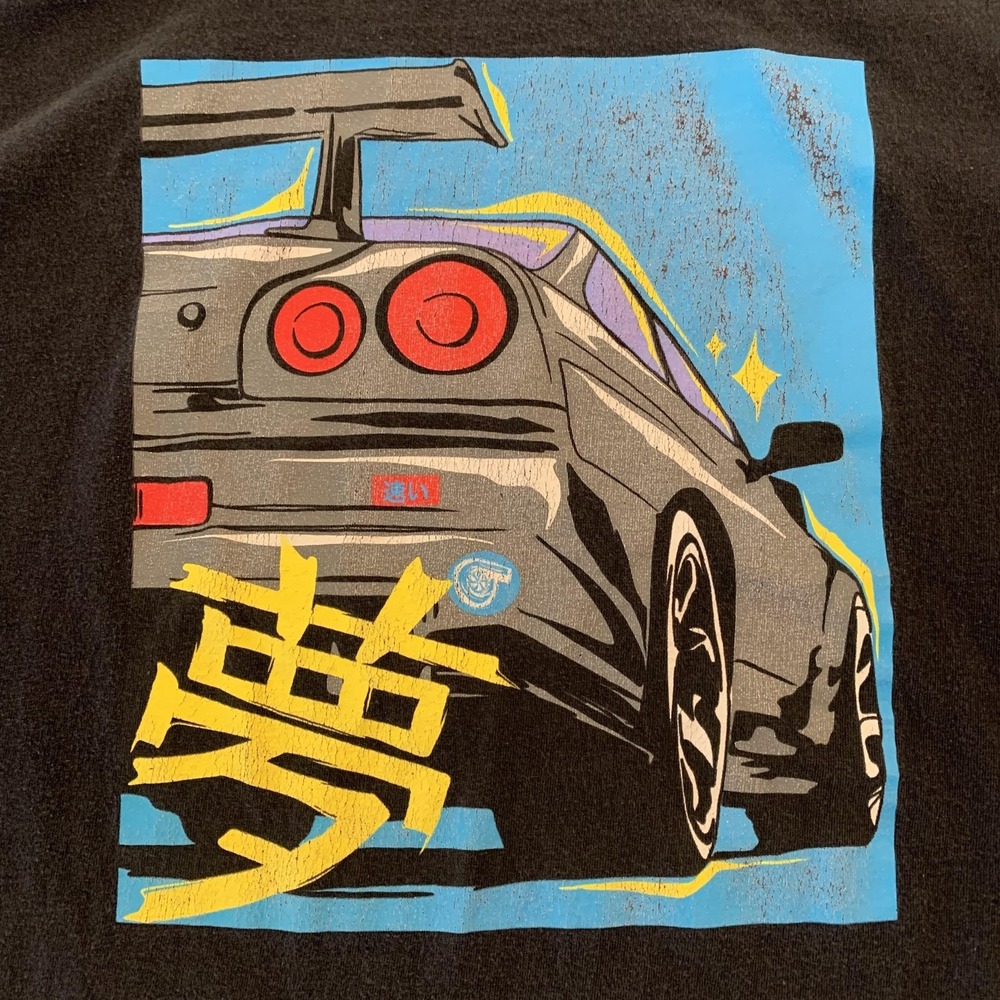JDM‎ Skyline Car Shirt Mens XL Black Eldon Graphic Japanese Kanji Drift